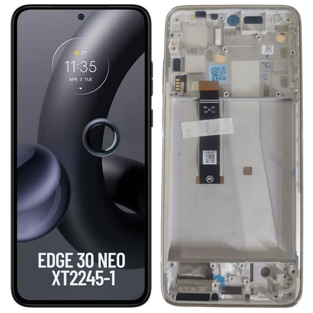 TELA FRONTAL DISPLAY POLED PARA MOTOROLA MOTO EDGE 30 NEO XT2245-1 PRATA NOVA OR