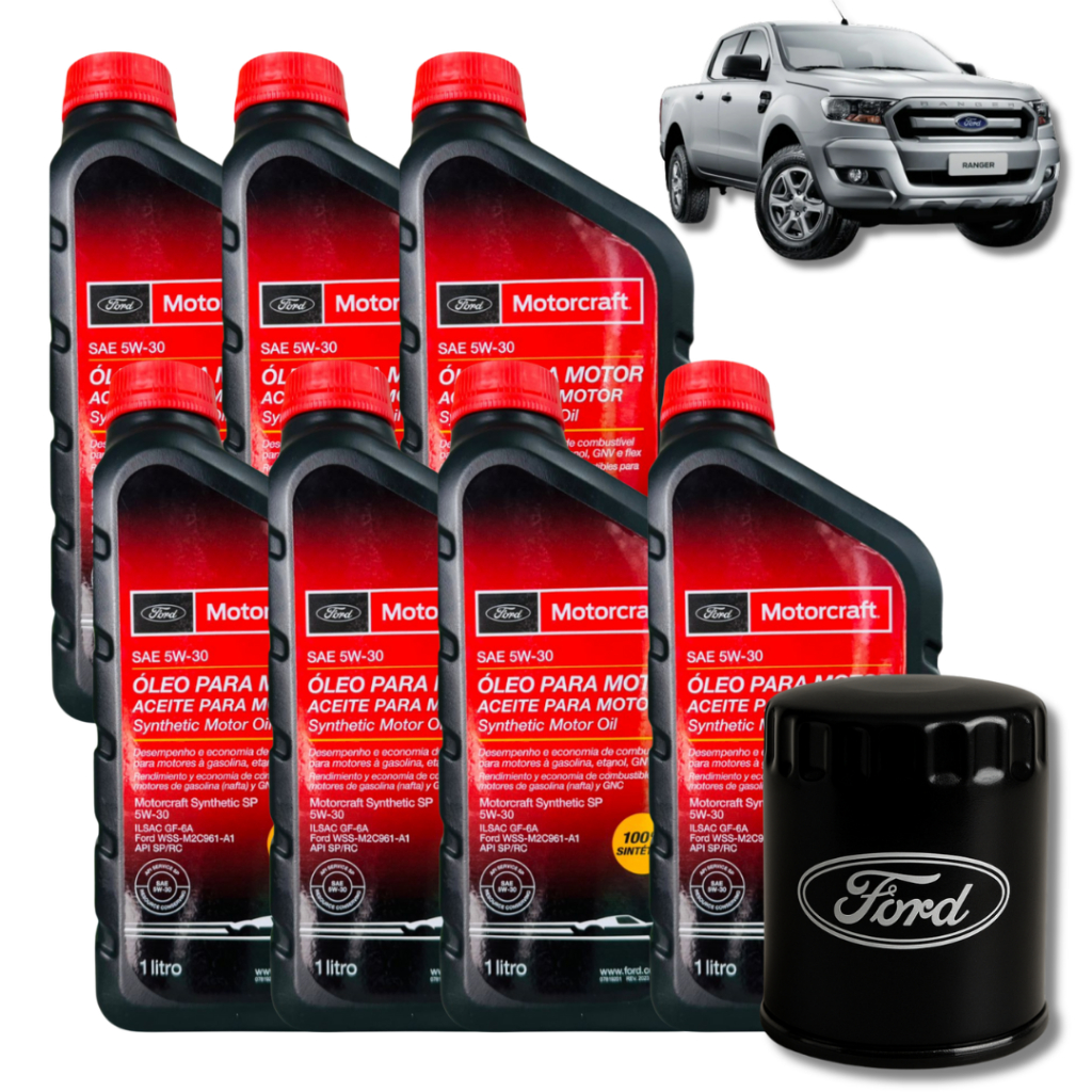 Kit troca de óleo Ranger 2,2 e 2,5 FLEX Motorcraft 5w30