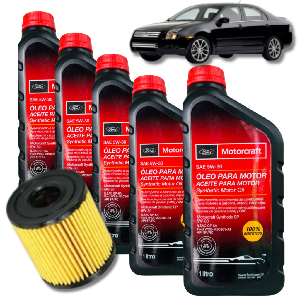 KIT TROCA DE ÓLEO FUSION 2.3 2007 5W30 MOTORCRAFT + FILTRO .