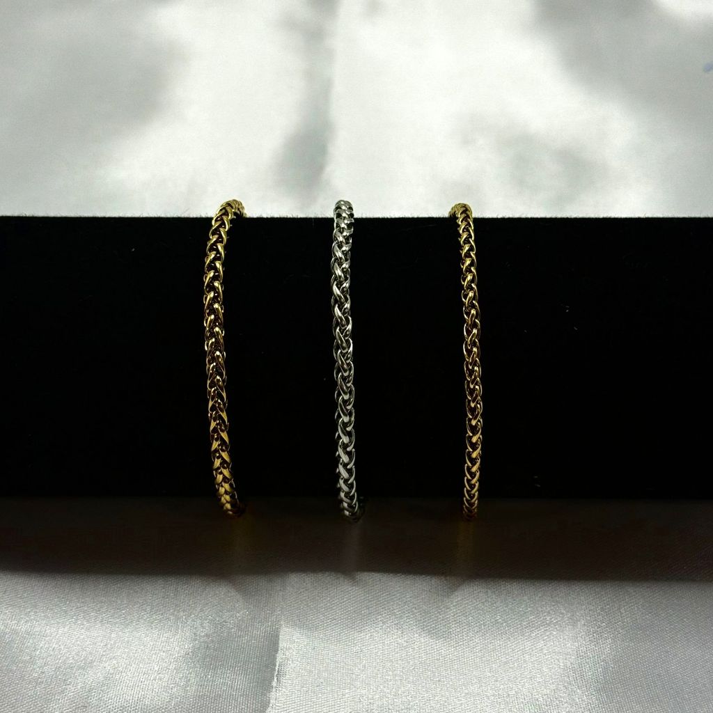 Pulseira de corrente de quilha de aço titânio unissex ouro e prata colar de aço titânio acessórios masculinos e feminino