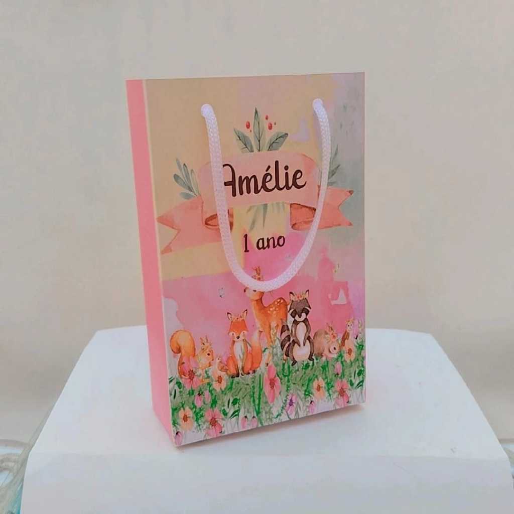 Kit Sacolinha Surpresa Festa Infantil Personalizado BOSQUE ENCANTADO Lembrancinhas Aniversário PEGUE E MONTE