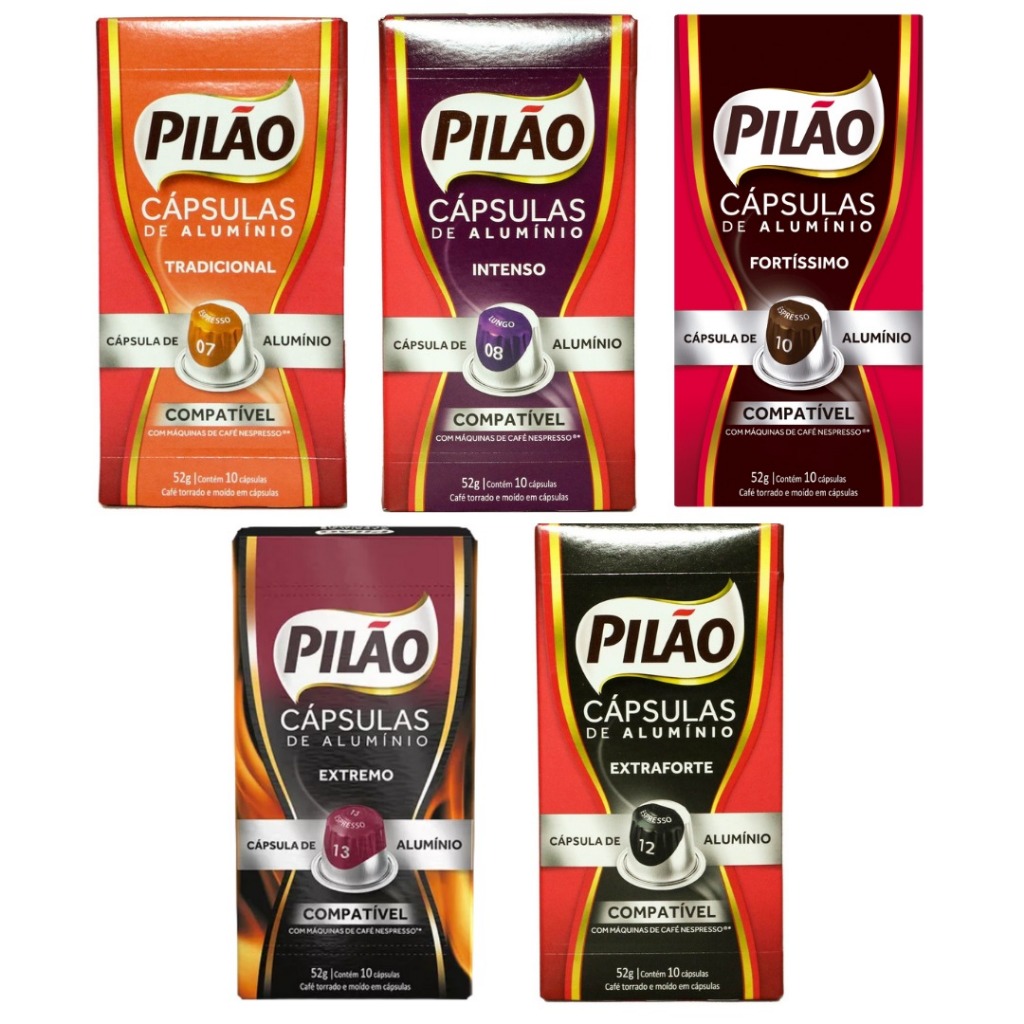 Kit com 20 Cápsulas de alumínio café Pilão compatível com máquina Nespresso em Oferta na Shopee