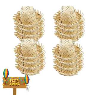 Mini Chapéu Festa Junina (chapeuzinho) - 10 unidades em Oferta na Shopee
