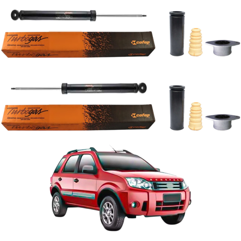 PAR AMORTECEDOR TRASEIRO ECOSPORT 2003 A 2012 COFAP + KIT