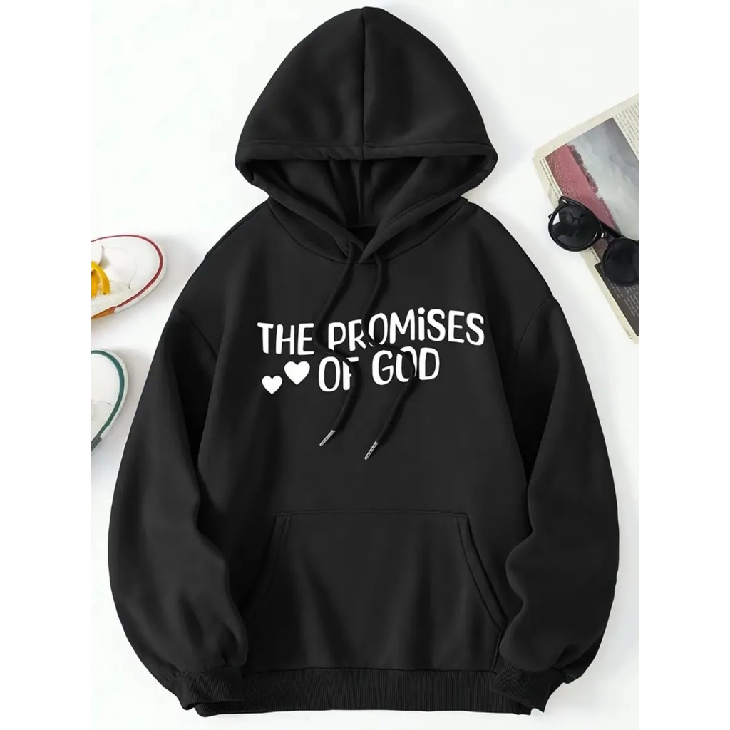 Moletom Com Capuz Manga Grande Impressão de Letra Hoodie, Cordão Casual Hooded Sweatshirt para Inverno e Outono, Roupas