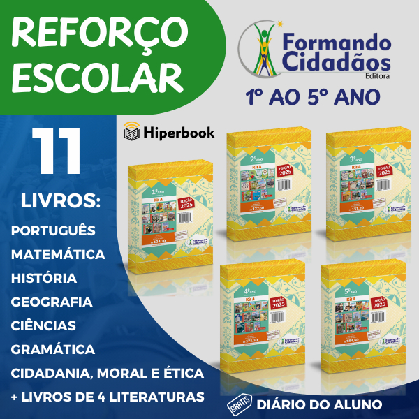 REFORÇO ESCOLAR - COLEÇÃO FORMANDO CIDADÃOS 2025 - 1° ao 5° Ano - KIT A - 11 LIVROS