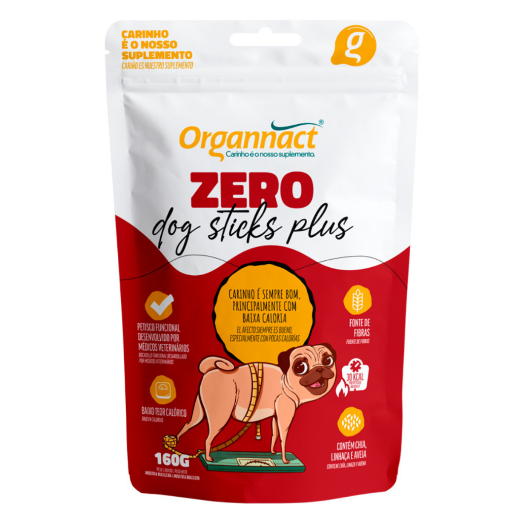 Suplemento Organnact Zero Dog Sticks Plus 160g