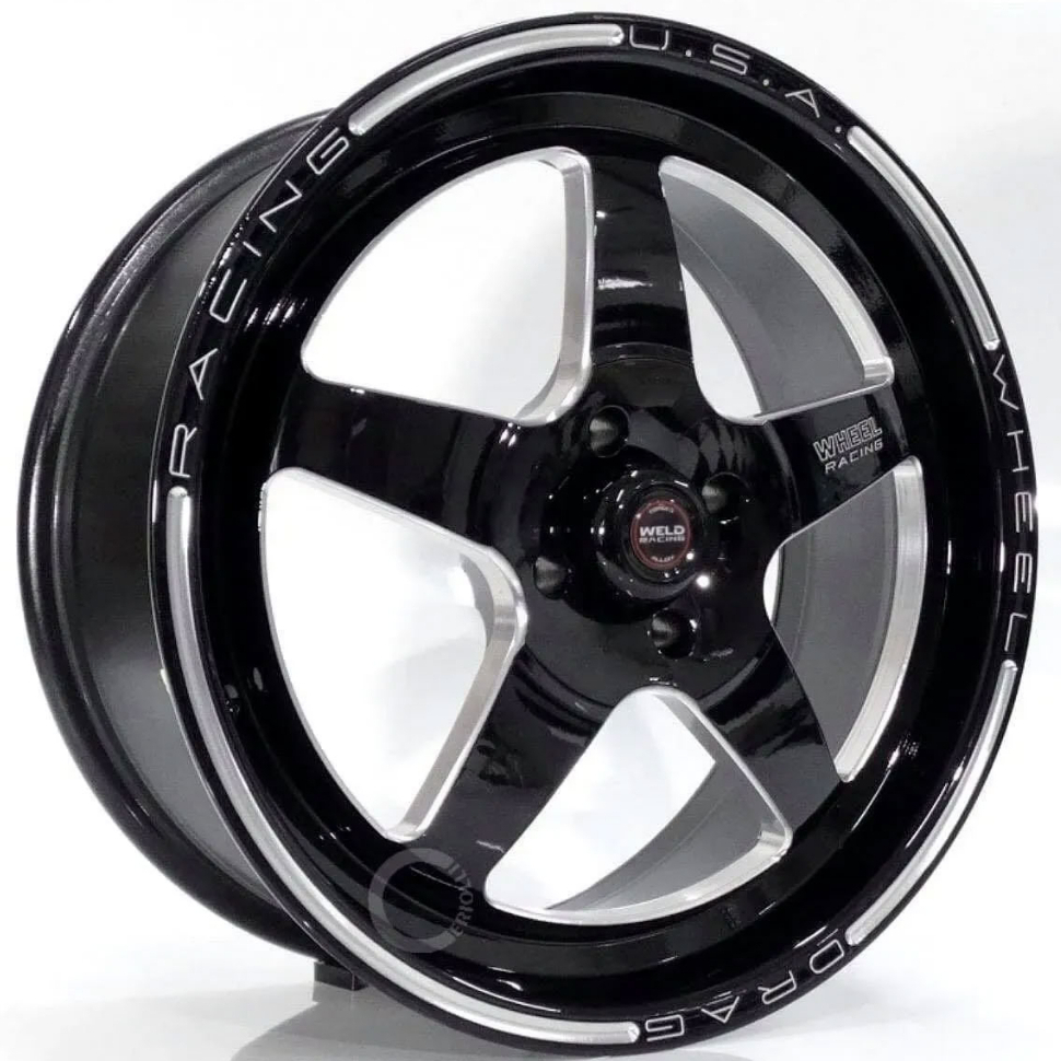 Kit 2 Rodas Weld Rts Aro 17 Tala 7 4x100 Black Racing Magnum Bicos de Brinde Envio Imediato C65