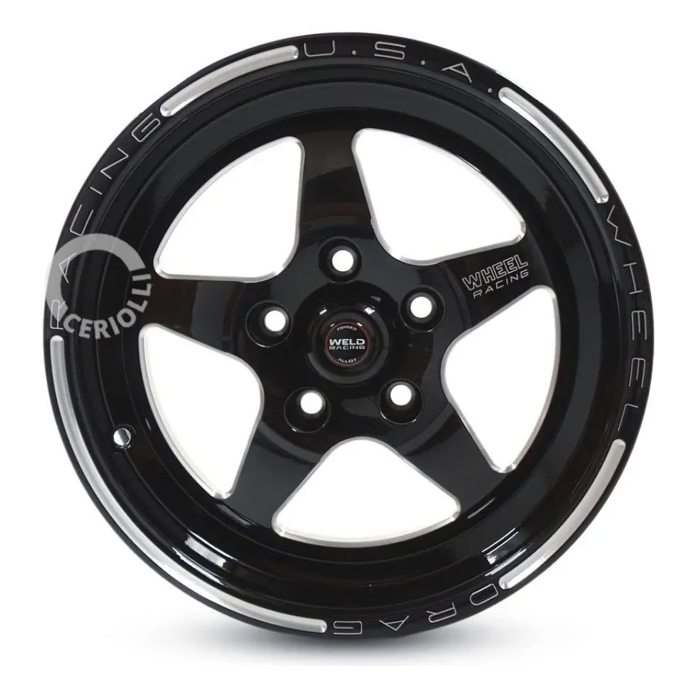 Kit 2 Rodas Weld Rts Aro 15 Tala 8 5x114 Black Racing Magnum Bicos de Brinde Envio Imediato C65