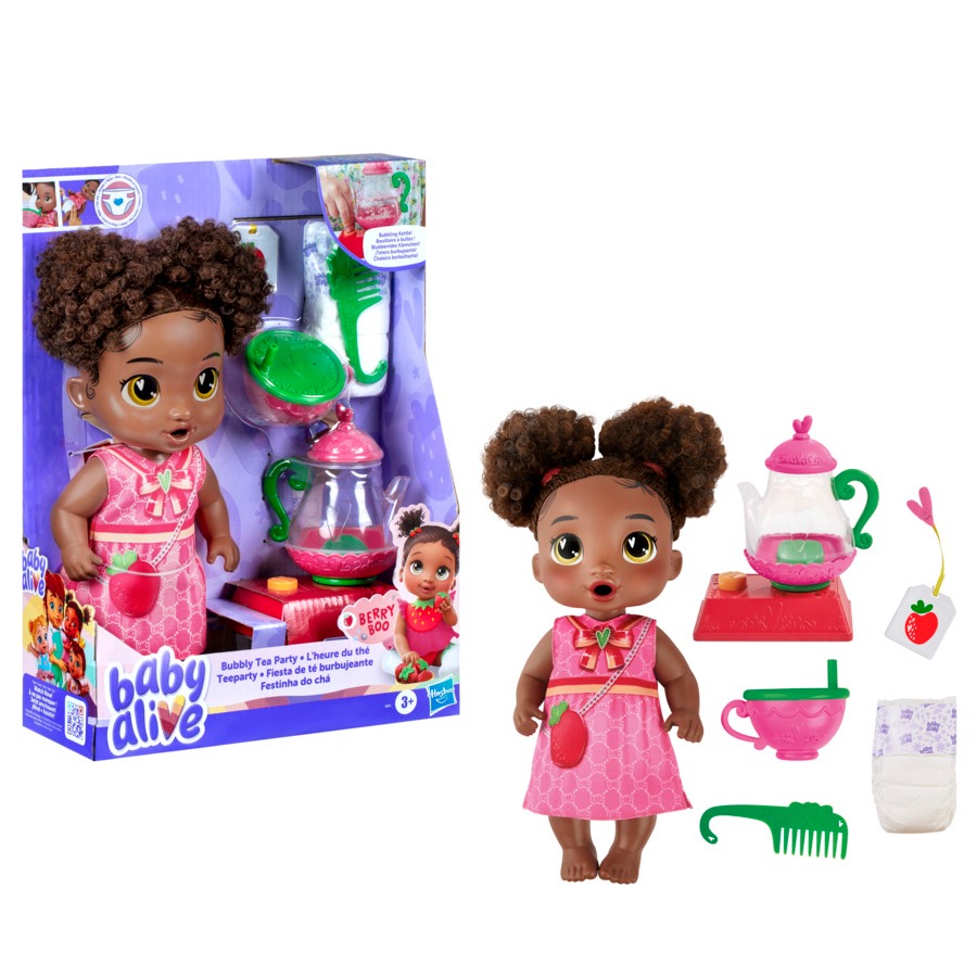 Boneca Baby Alive Dia do Chá Barry Boo Negra - Hasbro G0610 em Oferta na Shopee