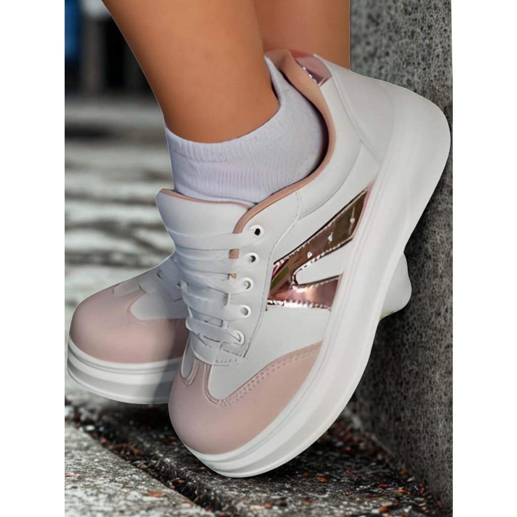 Tênis Feminino Infantil Plataforma Menina Casual Barato Original Escolar Confortável Estiloso Presente Volta às Aulas