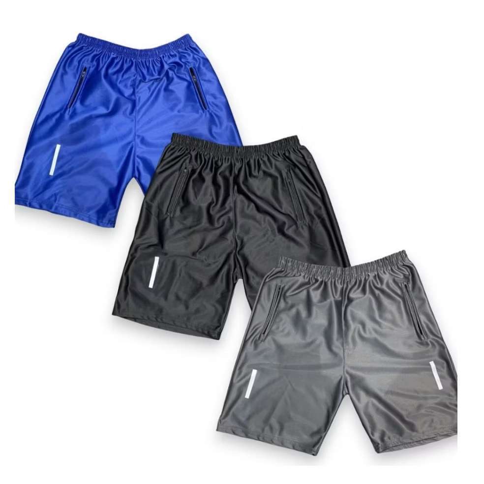Kit com 1, 2 ou 3 Bermudas Masculinas com Zíper – Academia, Treino, Esportes, Futebol em Oferta na Shopee