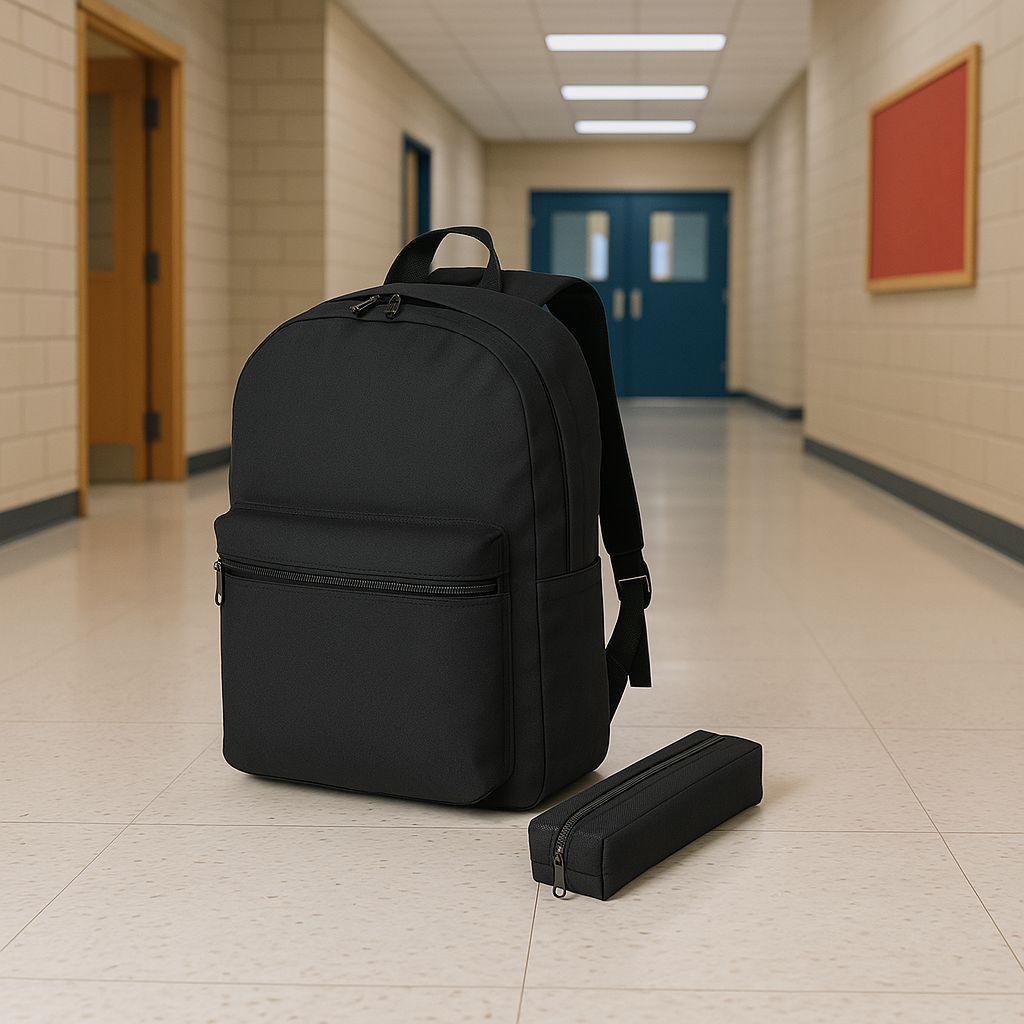 MOCHILA UNISSEX PRETA LISA PASSEIO ESCOLA FACULDADE DIA A DIA CASUAL PROMOÇÃO em Oferta na Shopee