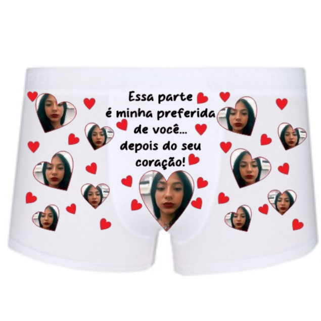 Cueca Personalizada Namorada Com foto Frase Essa Parte É Minha Preferida Dia Dos Namorados