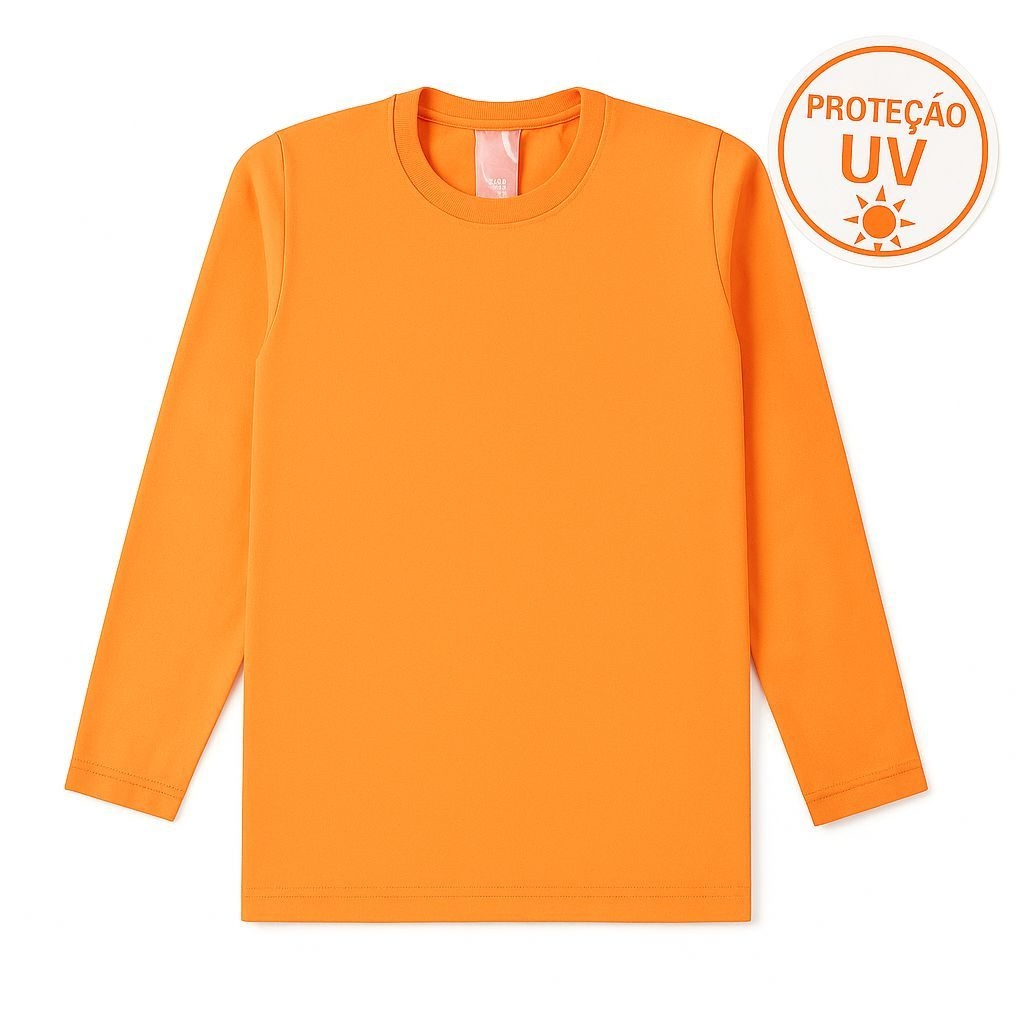 Camisa UV Infantil Proteção Solar Masculino E Feminino Menino ou Menina Bebe Blusa Térmica Tam 1 2 3 4 6 8 10