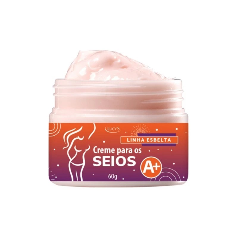 Creme para Aumentar e Firmar Seios A+ Lucy's com Commipheroline Adipofill Raffermine 60g em Oferta na Shopee