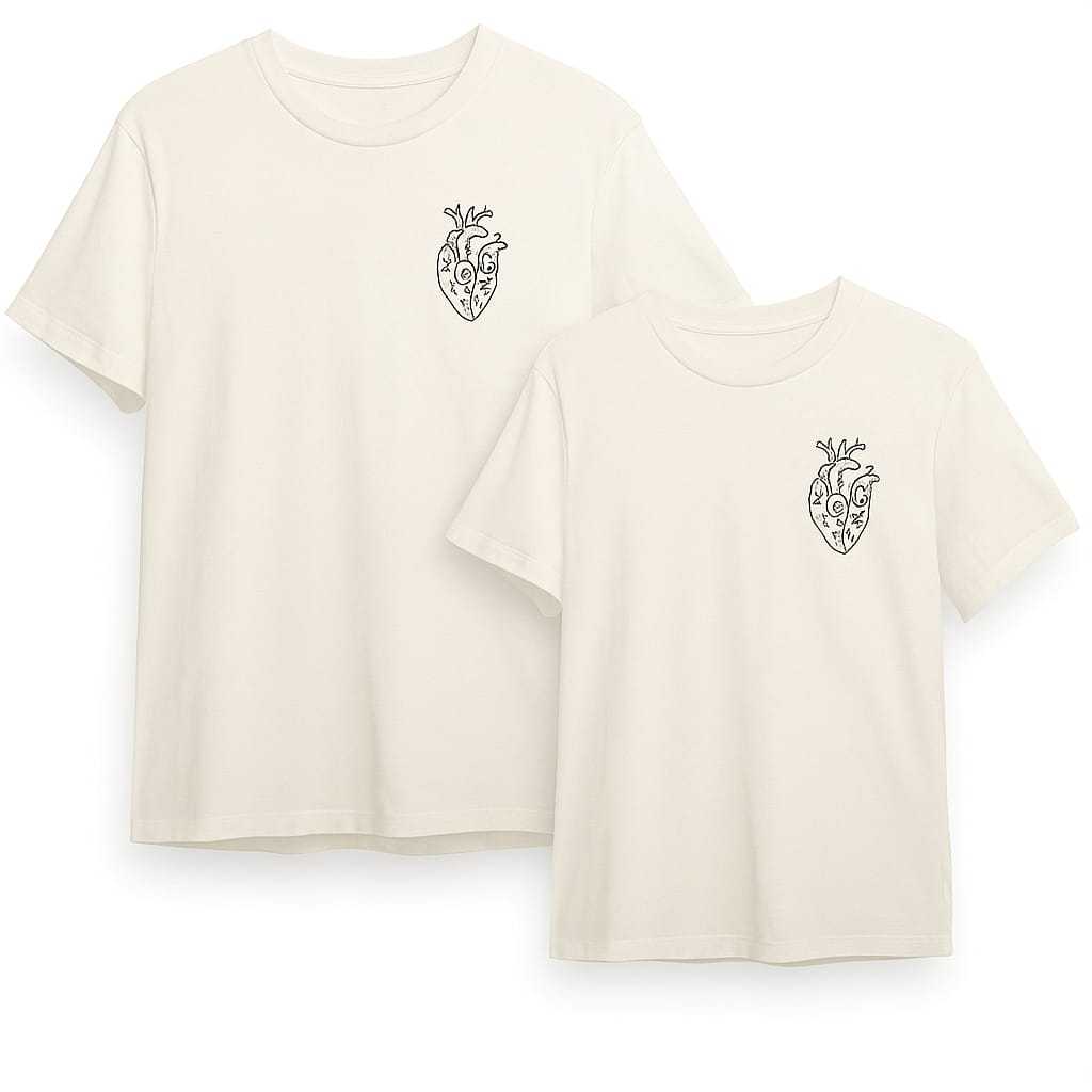 Kit 2 Camisetas Casal Com Letra Personalizável - 100% Algodão,você escolhe a letra