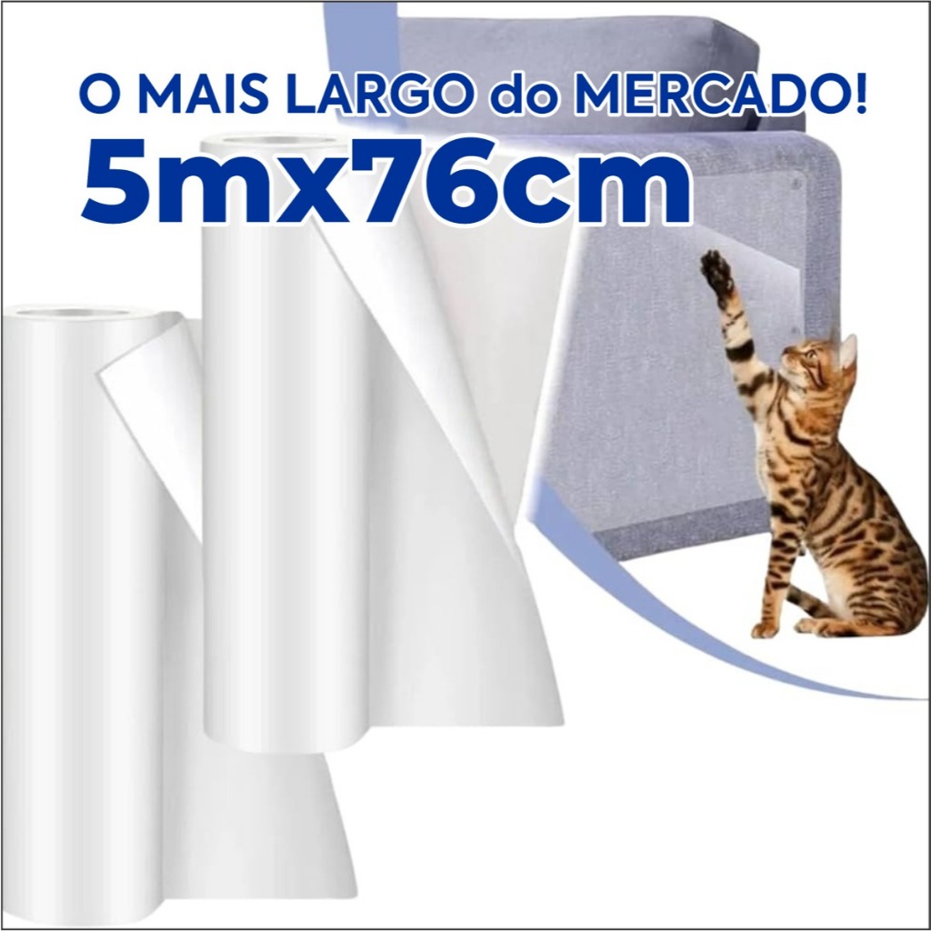 Protetor Sofa Gato Anti arranhões Adesivo Arranhador Sofa  Para Gatos
