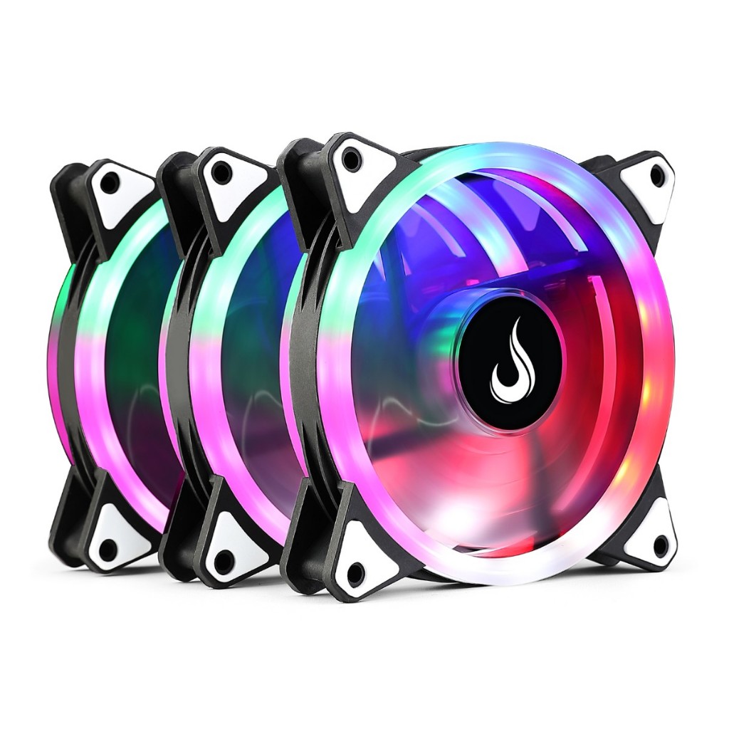 Kit Cooler Fan Led Rise Mode Galaxy Led 120mm 3pin + Molex