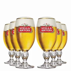 Jogo Taça de Cristal Stella Artois Belgium Taças Para Cerveja 6 Peças, 315ml - Ruvolo