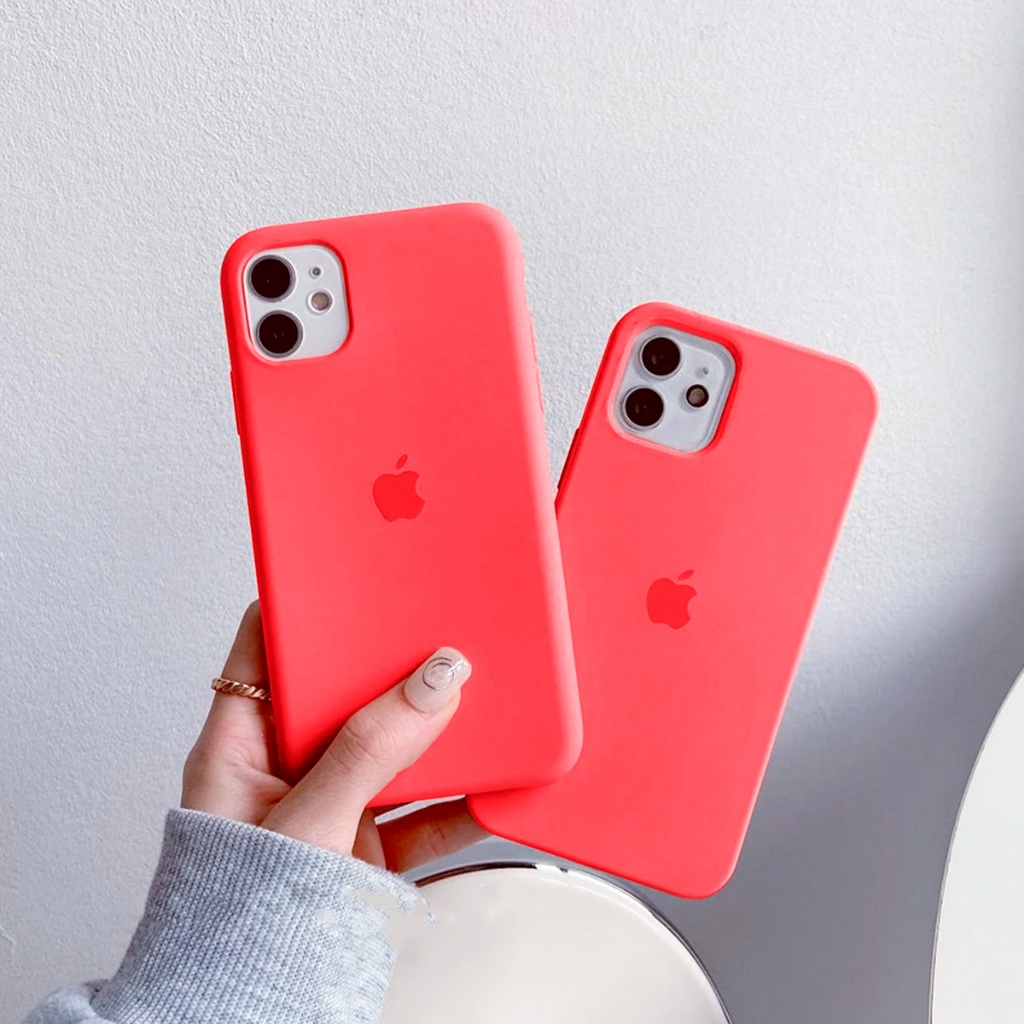 Capa Case Rosa Payot/ Rosa Begônia/ Rosa Coral iPhone 11 Luxo Silicone Aveludado Macio Premium