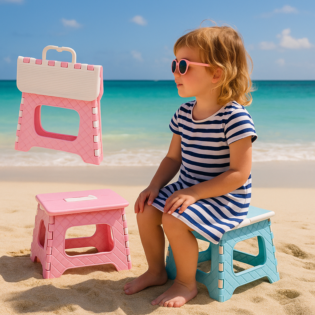 Cadeira Cadeirinha Banco Banquinho Banqueta Portátil Dobrável Infantil Criança Menino Menina Compacto Fácil de Guardar