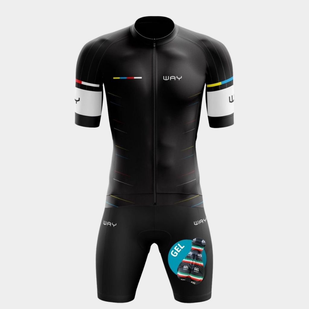 Conjunto Ciclismo Masculino Camisa Premium Roupa Short Bermuda Forro Gel Bicicleta
