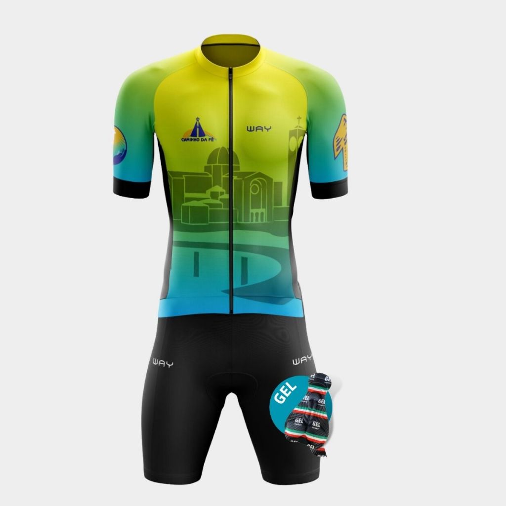 Conjunto Kit Masculino Ciclismo Camisa Manga Curta Premium Bermuda Short Gel Bike Pedalar