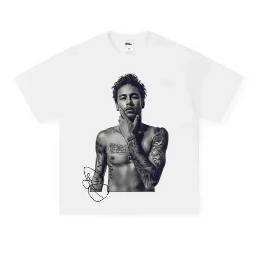 Camiseta Estampa Adulto/Infantil Lançamento Unissex Em Algodão Jogador de Futebol, Neymar Jr.
