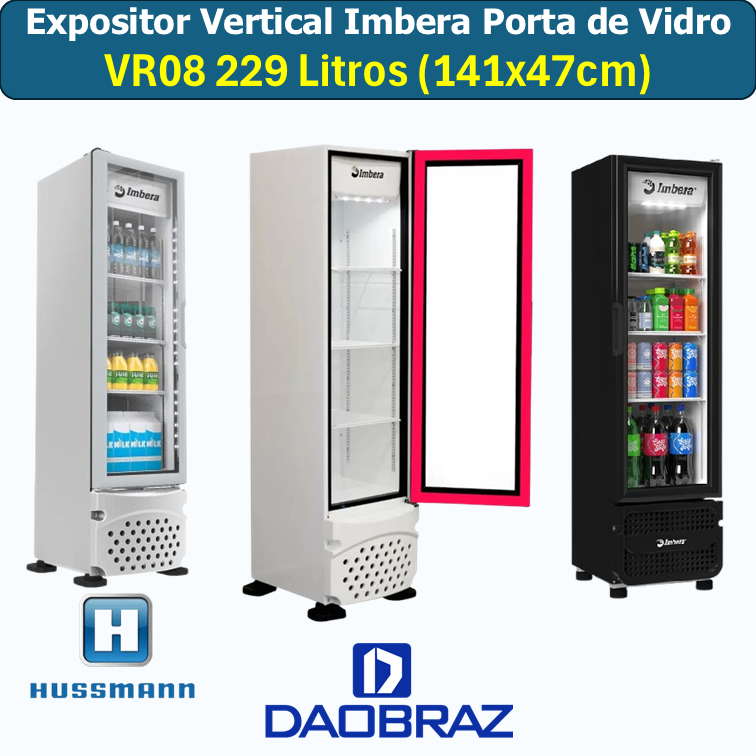Borracha/Gaxeta Modelo VR08/VR08pv para Expositora Imbera 229 litros (141cm x 47cm) Cinza e Preta