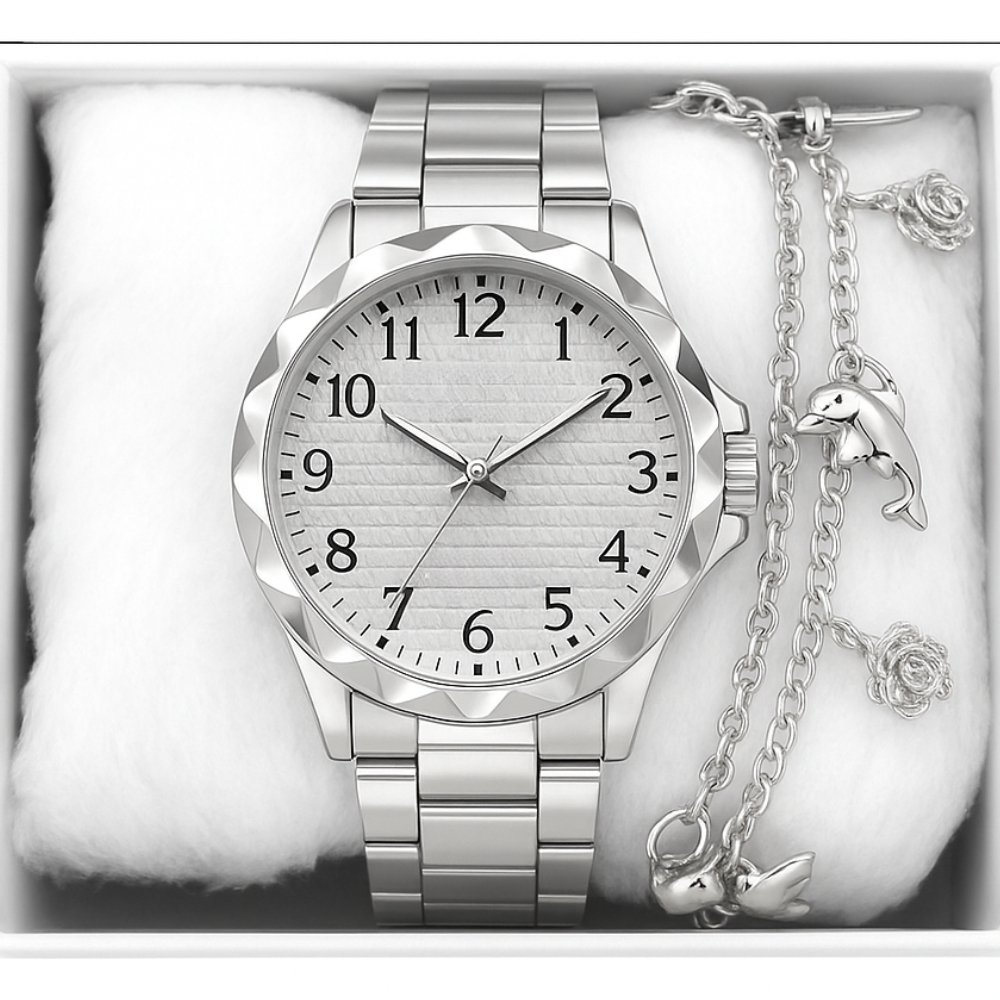 Kit Relógio Feminino Original + Pulseira De Luxo