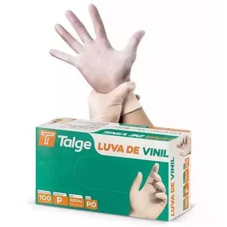 Luva Descartável Branca Luva de Vinil Com Pó Super Resistente 100 Unidades Luva Descartável Multiuso Melhores Marcas
