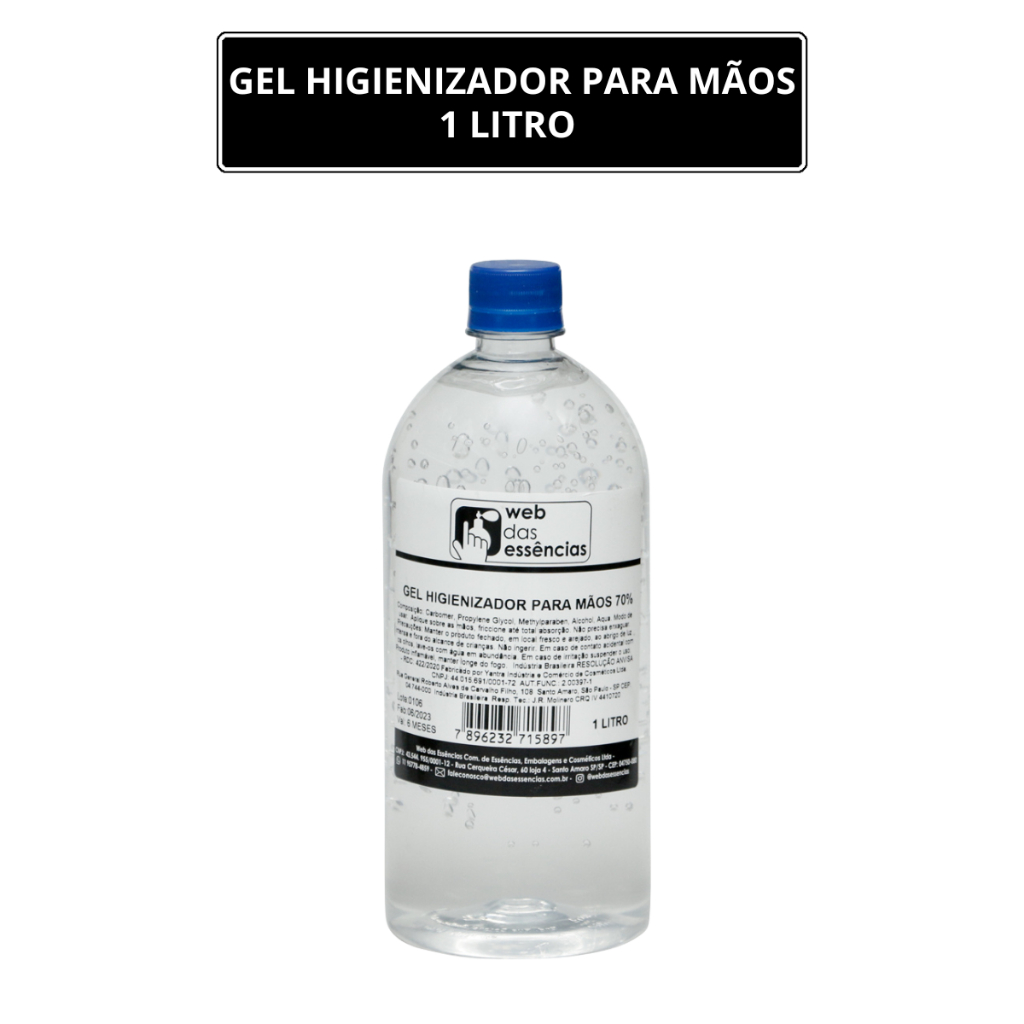 GEL HIGIENIZADOR PARA MÃOS - 1 LITRO - em Oferta na Shopee
