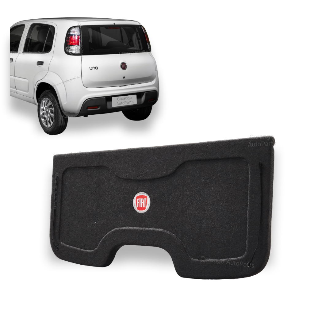 Tampão Porta Malas Fiat Novo Uno Vivace 2011 A 2021 Carpete Preto em Oferta na Shopee