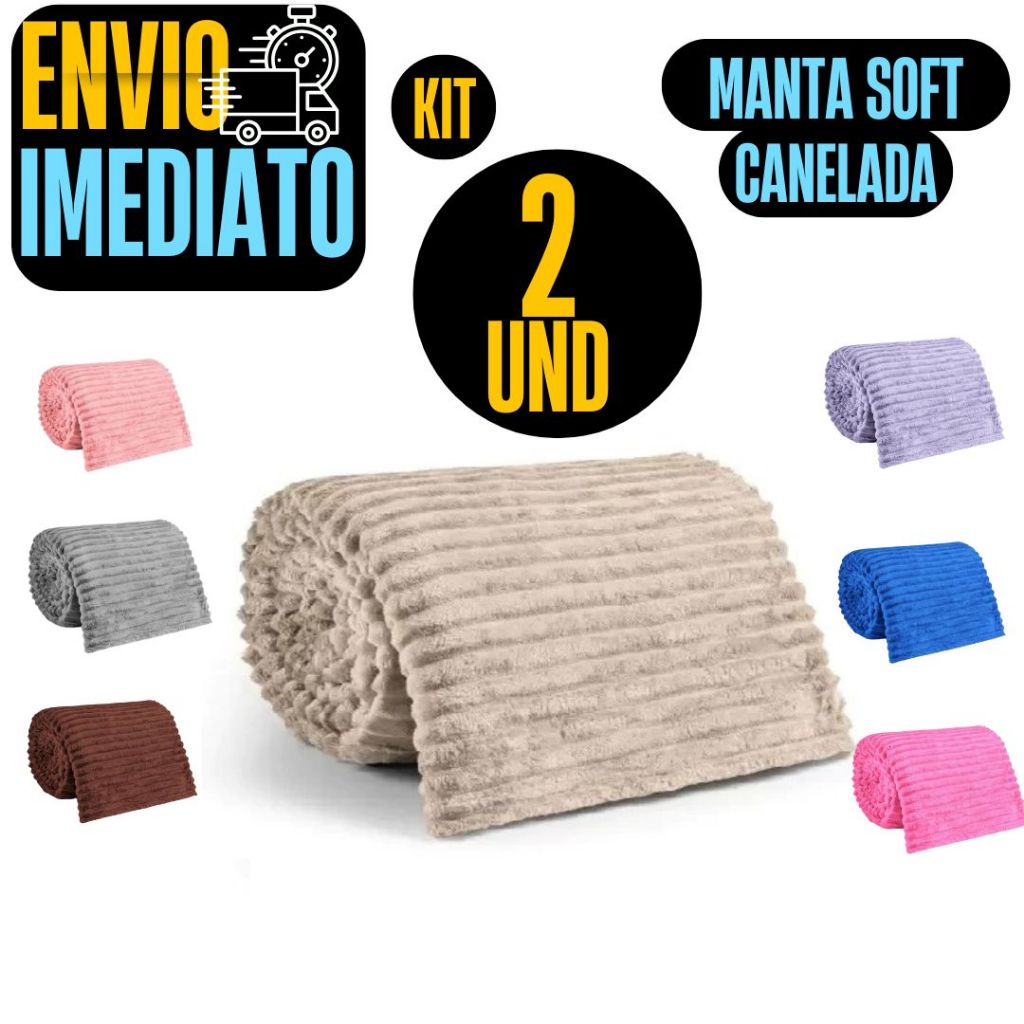 Kit Com 2 Manta Lisa Bebe Infantil Cobertor Para Bebe Antialérgico Soft Canelada 0,90 x 1m Primeira Linha GR172 em Oferta na Shopee