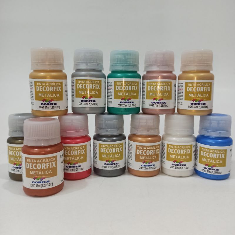 TINTA ACRÍLICA METÁLICA DECORFIX 37ml