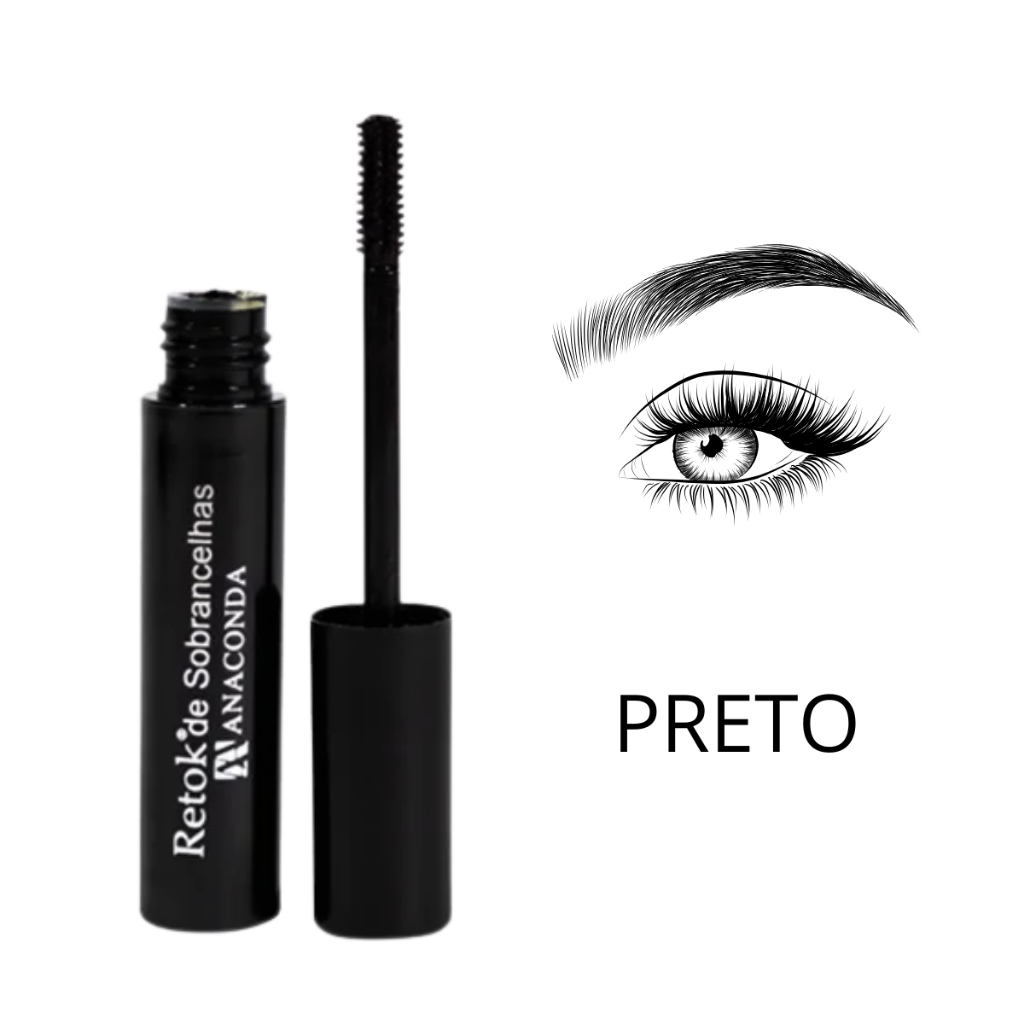 Retok Sobrancelhas Liquido Preto Alta Pigmentação - Anaconda Cosméticos
