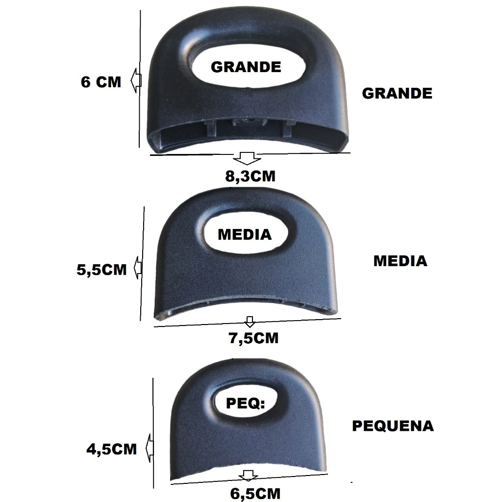 02 Alça ou Cabo  Lateral Pegador p/ Panelas Pequena Media ou Grande Acompanha parafusos em Oferta na Shopee