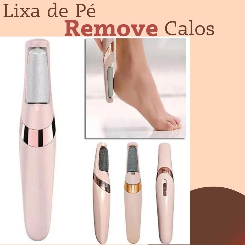 Lixador de Pé Elétrico - Esfoliador Tira Calos Pedicure Portátil Marisa Lixa Elimina Calo Portátil