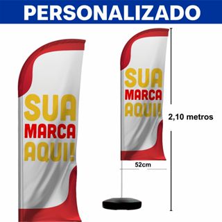Wind Banner Completo Personalizado 2,10m Dupla Face Promoção em Oferta na Shopee
