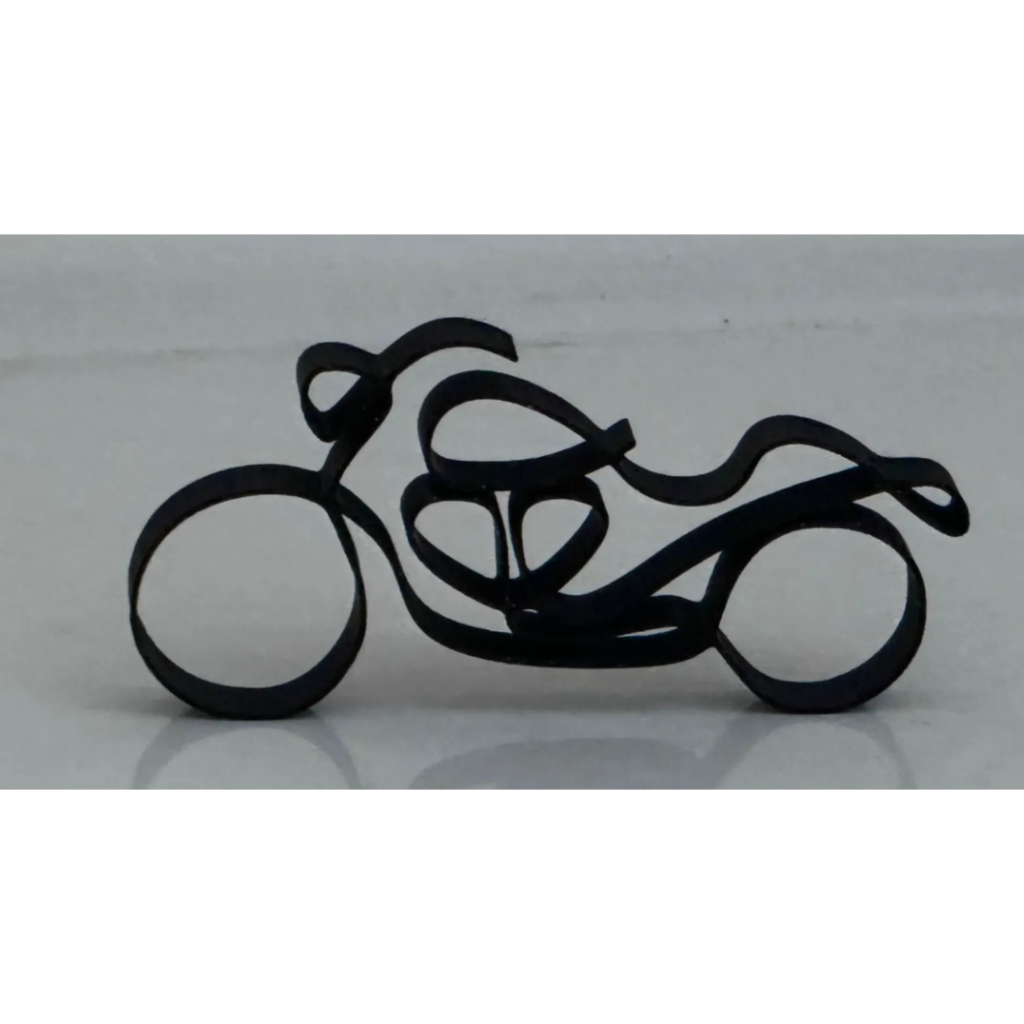 Moto Line Art Impressão 3D PETG - Decoração Minimalista Moderna - Presente Motociclista - Escultura Motocicleta
