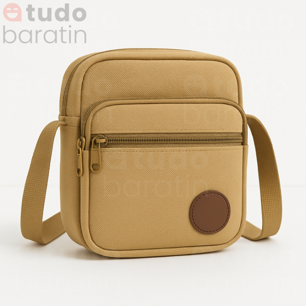 Bolsa Shoulder Bag Pochete Viagem Necessaire Bolsa Para Celular Transversal Tira Colo Bolsa Pequena Bege
