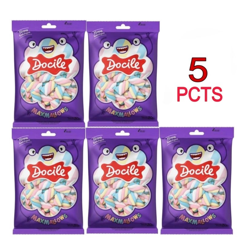 Kit 5 Maxmallows Docile Twist Color Baunilha -220g