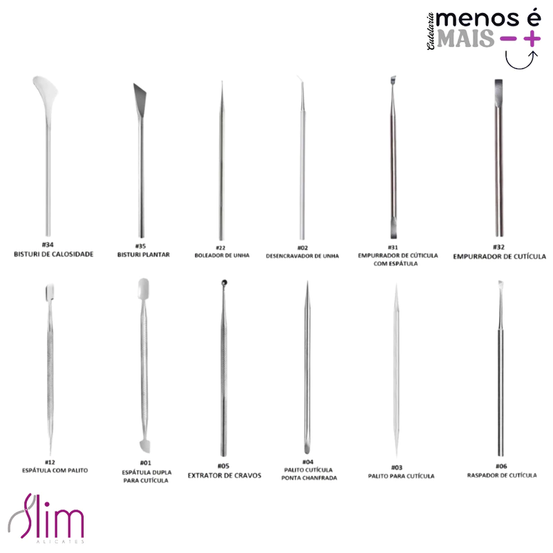 Kit Completo de Manicure Slim com 12 Instrumentos — foto 2