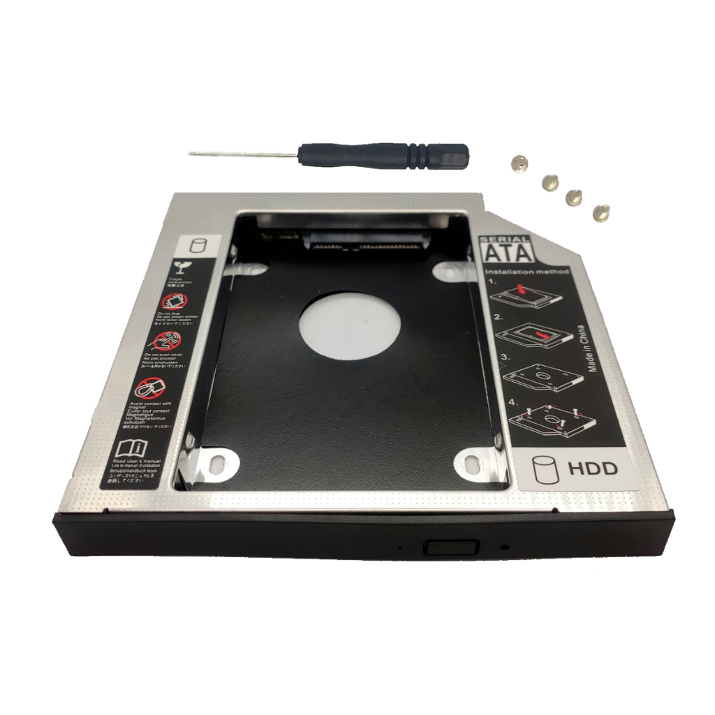 Adaptador Caddy 12,7mm para HD ou SSD 2,5" SATA – Upgrade para Notebook
