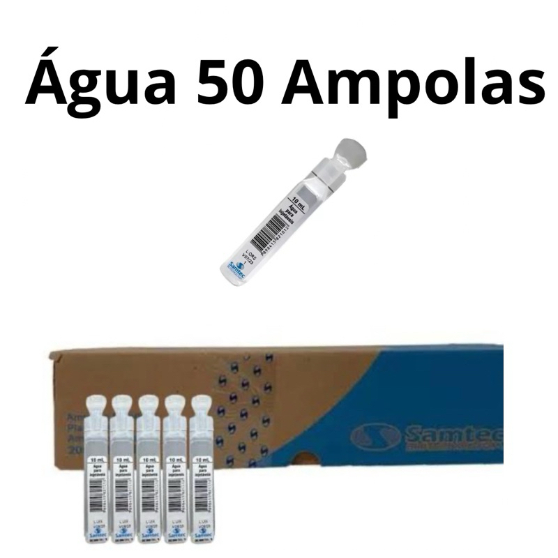 Água  Para  Injeção ésteril Ampola 10 Ml em Oferta na Shopee