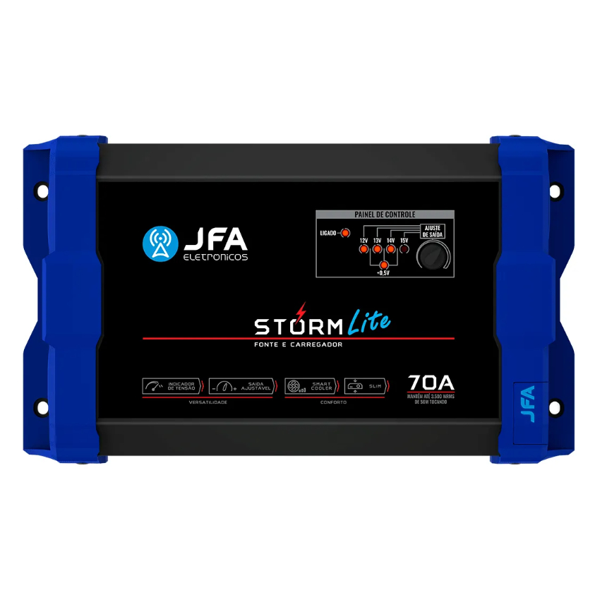 Fonte Carregador Jfa 70a Storm Lite Bivolt P/ Caixa Bob Cor Preto