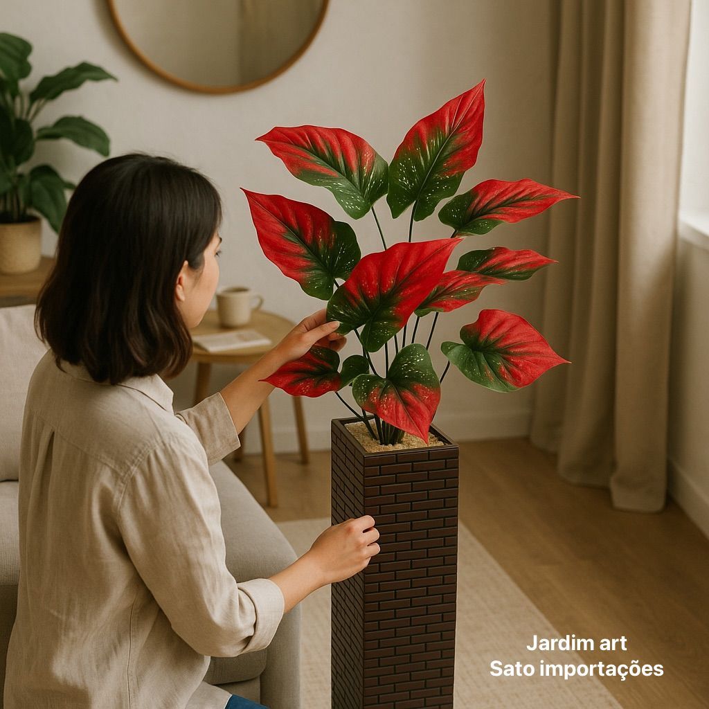 Vaso Coluna Torre 54cm e 40cm para Plantas e Arranjos