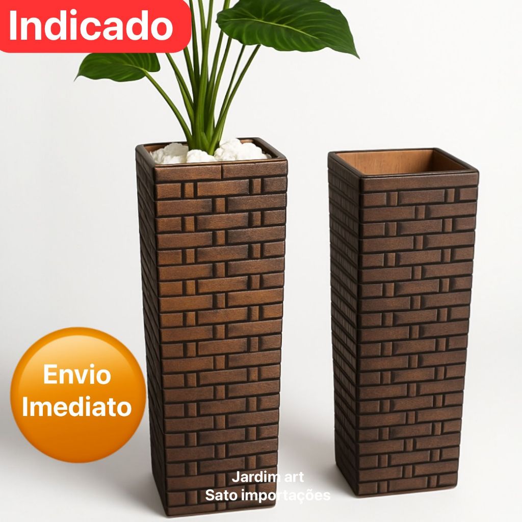 Vaso Torre Alto 54cm/40cm Ideal p/ Arranjos Florais