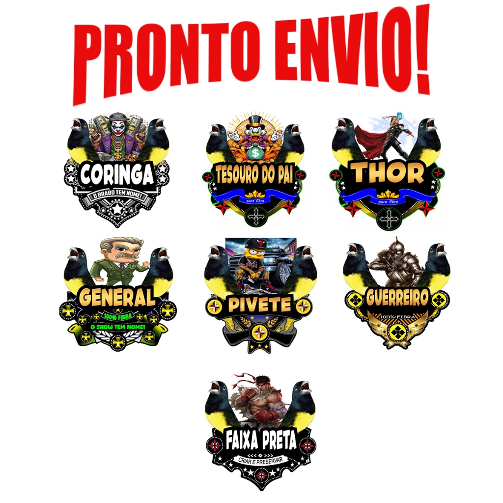 Plaquinha pra Gaiola de Coleiro Baiano Luxo Pronto Envio!! em Oferta na Shopee